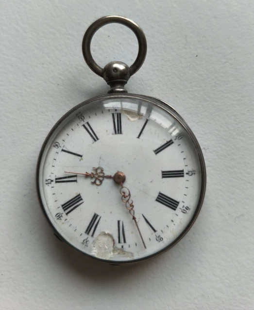 Montre à Gousset Ancienne Vintage - Cylindre 10 Rubis - Cadran émaillé - France (~1900-1919)