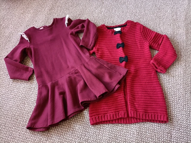 Girls Bundle Cardigan Clothes Long Sleeve Dress Age 5/6 Years M&S Tahari