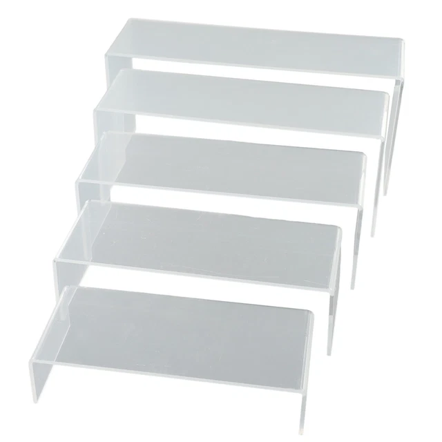 Lot De 4 Présentoirs Cylindriques En Acrylique Transparent - 5x5 Cm (hauteurs 4,6,8,10 Cm) - 4