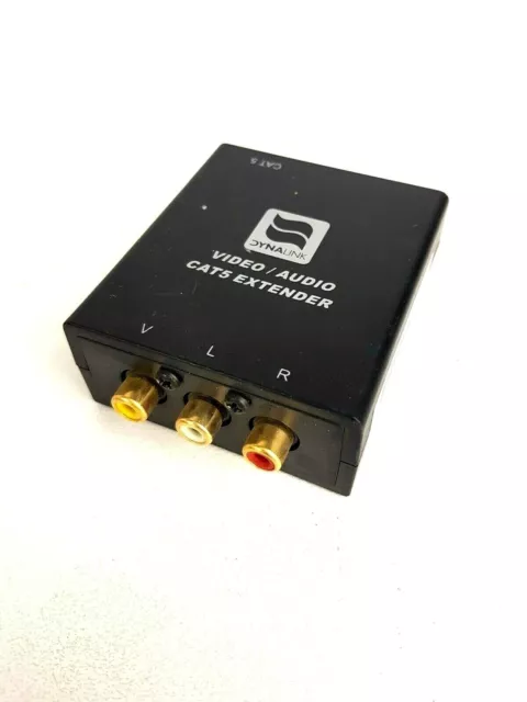 Composite RCA AV Video Audio Cat5 Extender Dynalink Over Ethernet Network