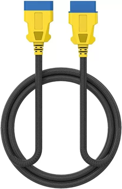 OBD2 Extension Cable Reinforced Nylon ODB2 Cord Male to Female 16 Pin Adapter