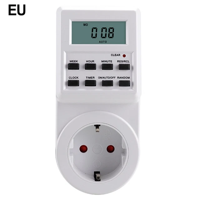 Interruttore timer NUOVO plug-in presa interruttore presa tipo spina bianco