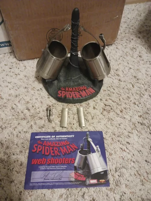 Spider-man Web Shooter Comic Prop Replica Full Size Pewter Spiderman Damaged