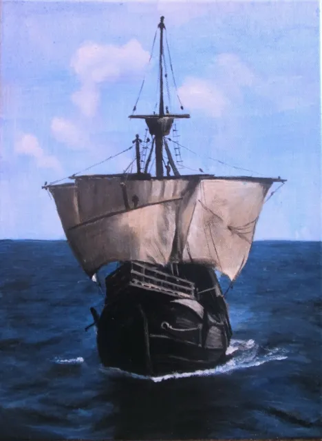 Santa Maria, Schiff, Christoph Kolumbus, Gemälde von Marcel Heinze