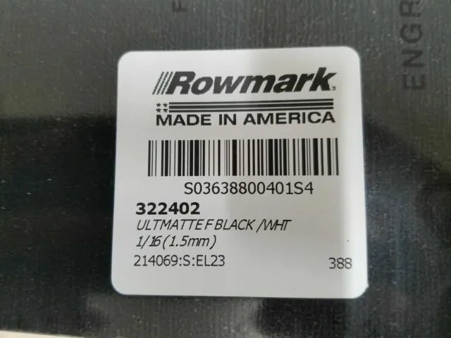 Rowmark Ultramattes Front 322402 (1.5mm) Film UR