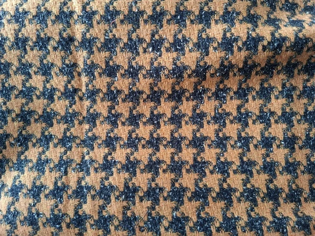 Coupon De Tissu Jacquard En Soie Mélangée - 145 X 40 Cm - Jaune - Neuf Pour Vêtement