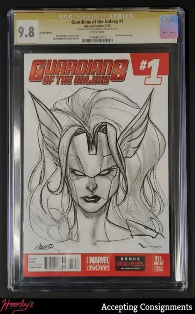 Marvel Comics Guardians of the Galaxy #1 Sketch Variant H. Ramos AUTO CGC 9.8