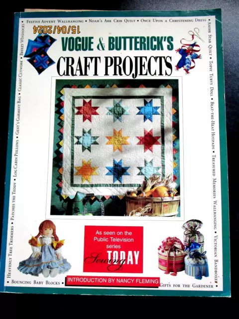 Rare Vogue and Butterick's Craft Projects 1st Edition pb book 1994 incl patterns