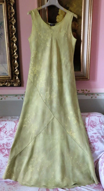 Abito Scollo A Barca Flora Lime