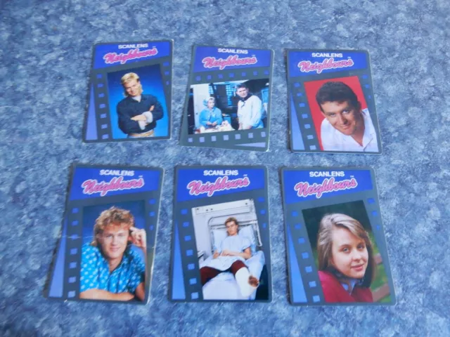 6 X Scanlens Neighbours Trading Cards - (lot 4)
