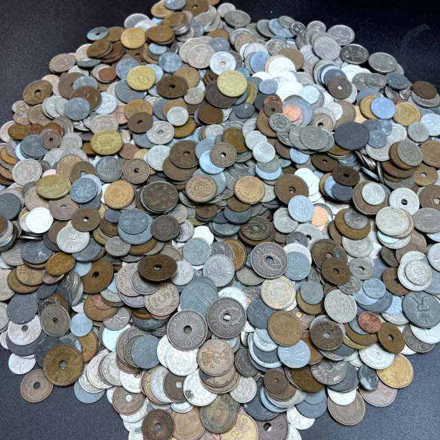 Danish Coins: 1KG Random Coins from Denmark, a Coin Collection Lot. ~250 coins!