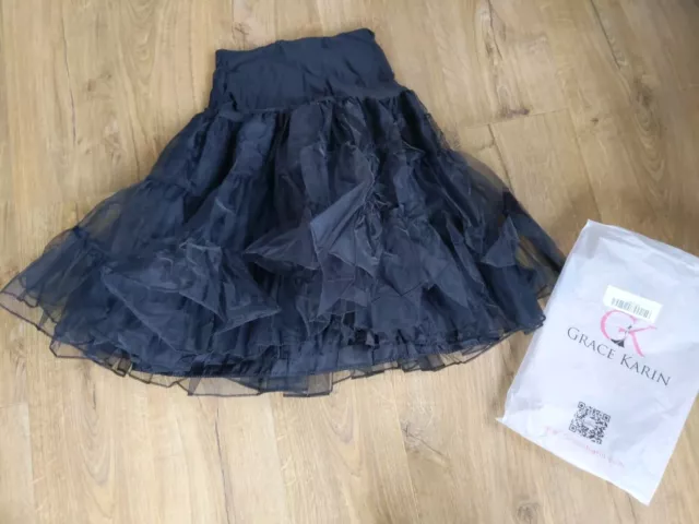 (A33) Grace Karin Size Small Black Underskirt