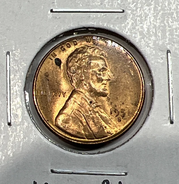 1951 S Lincoln Wheat Cent Bronze Penny Gem Bu Uncirculated
