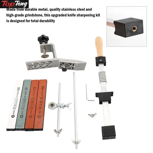 Professional Edge Knife Sharpening Fix-angle Sharpener System with 4 Stones D3