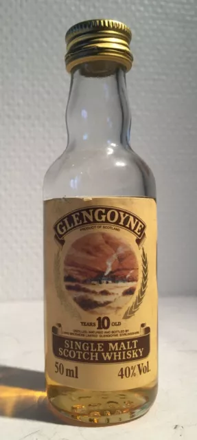 Mignonnette ancienne old mini bottle scotch whisky Glengoyne single 10 ans 5cl