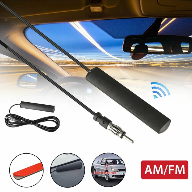 Car Radio Stereo Hidden Antenna Stealth FM AM For Vehicle Truck Boat Motorcycle
