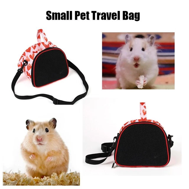 Mano de viaje - Malla de mano bolsa de tela para mascotas Mochila de transporte hámster Bolso de hámster
