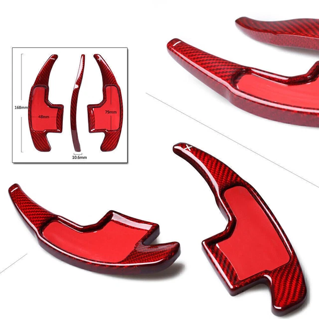 Estensione bilanciere volante per Ford Mustang 2015-2017 rosso fibra di carbonio