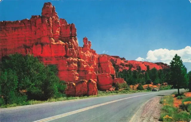 Postcard Highway In Red Canyon Near Bryce Canyon National Park Utah