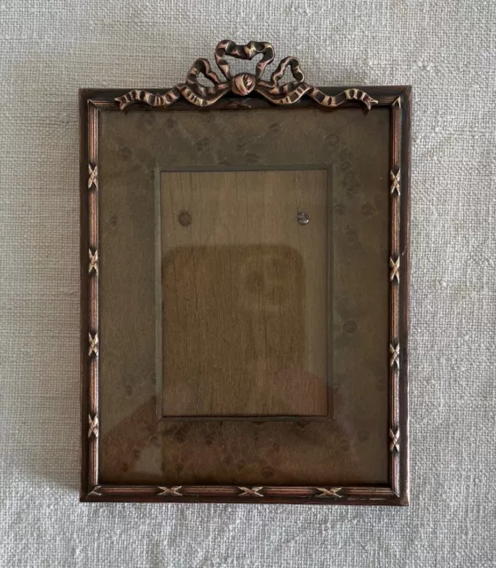 Photo Frame Picture Holder In Chiseled Brass Louis XVI Style French 20th century