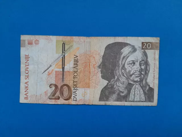 1 x 20 Tolarjev Slowenien / Geldschein Banknote vom 15.01.1992 *