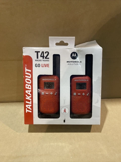 Motorola Talkabout T42 Walkie Talkie Licence Free PMR446 Red Twin Pack - New