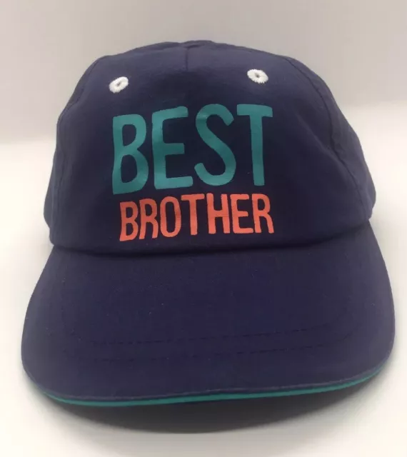 Carters Best Brother Cap Hat 12-18M Just One You Blue 100% Cotton