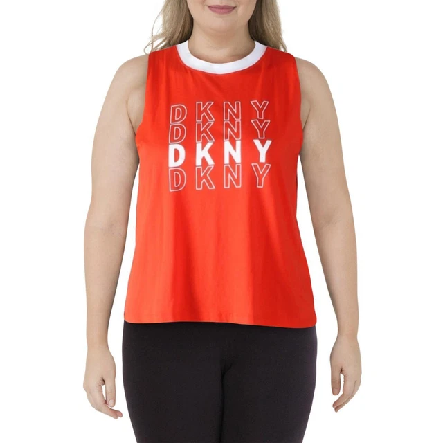DKNY Sport Womens Red Fitness Running Yoga Tank Top Athletic XL  5871