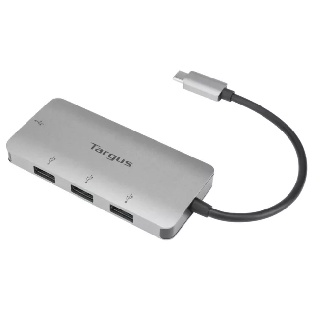 Targus USB-C to 4-Port USB-A HUB grau Hub/Lesegerät Adapter Datenübertragung NEU 2