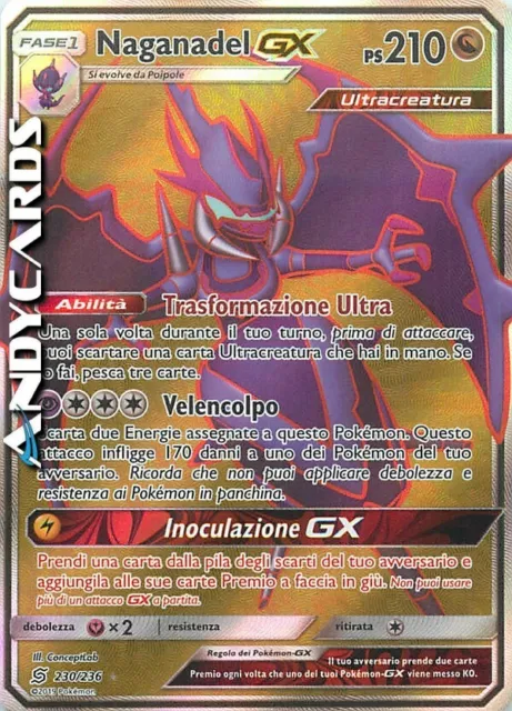 Carta Pokemon DRAGONITE GX 152/236 SINTONIA MENTALE IN ITALIANO FULL