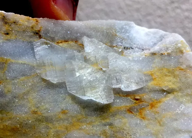 Minerali STUPENDO Gesso di Carrara, Cristalli 3 cm!! gypsum mineral marble