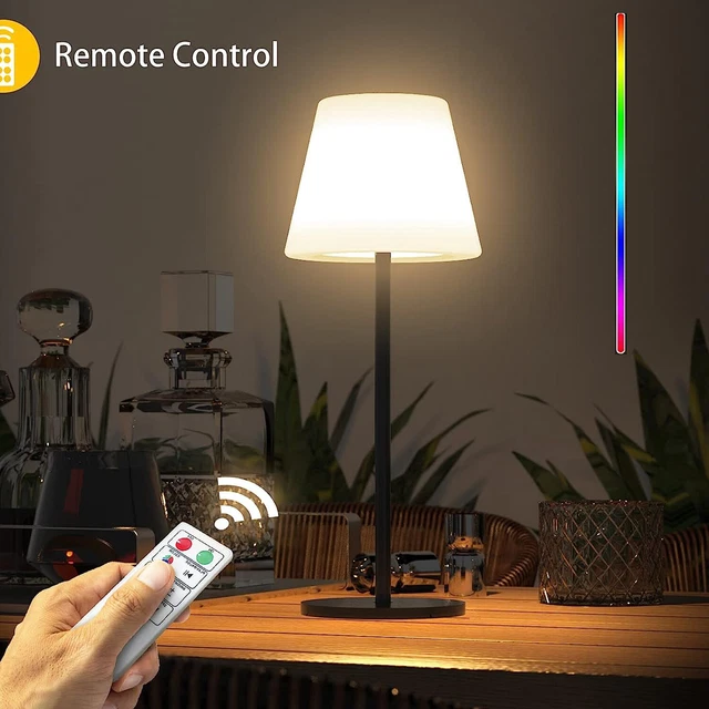 Outdoor Table Lamp LED Table Lamp Wireless Bedside Lamp RGB Dimmable With Remote