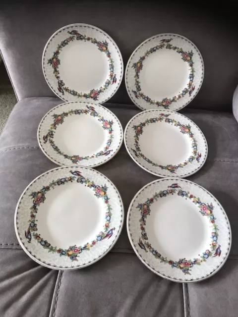 Vintage Fine Bone China ‘Crown’ Staffordshire Side Plates x 6