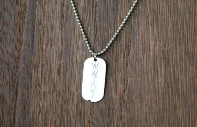 Sterling Silver WWJD What Would Jesus Do? 18" Necklace