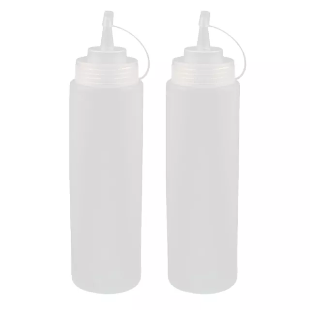 2pcs 600ml Flacons en plastique Ketchup moutarde Sel condiments