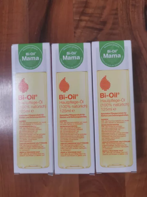 Bi-oil Hautpflege-Öl Hautöl Narben Dehnungsstreifen Hautpflege 3x 125 ml Neu