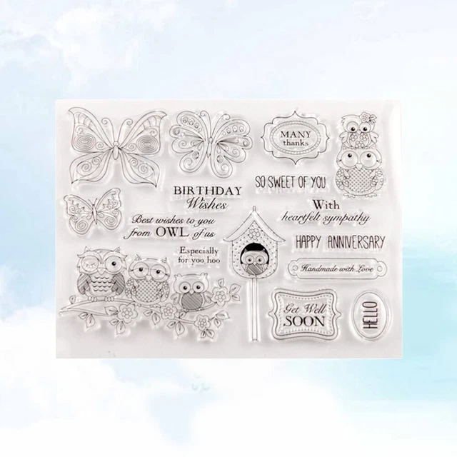 Words Calendar Stamp Clear Christmas Stamp Scrapbooking Stamp