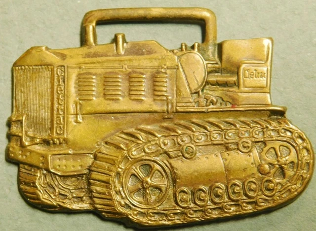 Cletrac Oliver Hand Crank Tractor Watch Fob S1A3-17#196
