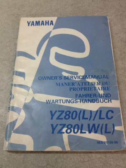 Revue Technique Manuel Owner's service manual Yamaha YZ80 (L)/LC YZ80LW (L)