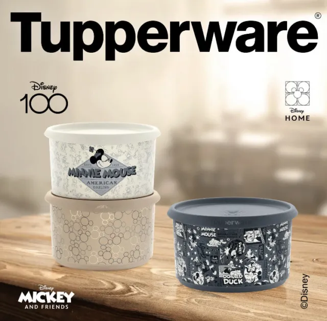 Set 3 ciotole Tupperware Decorate Disney 100 Minnie E Topolino