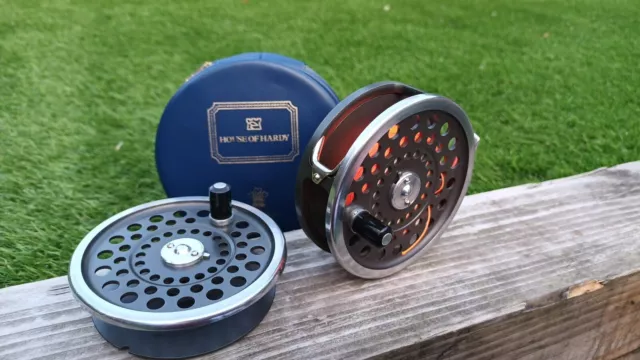 HARDY MARQUIS #7 fly fishing reel with spare spool and case. £139.00 -  PicClick UK