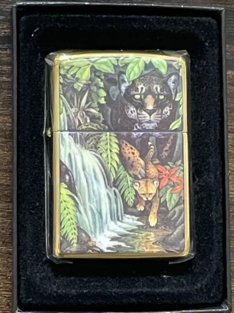 Zippo MYSTERIES OF THE FOREST 1995 Gold SOLID Inner Same