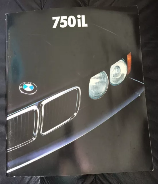 1988 BMW 750iL Prestige Jumbo US Dealer Sales Brochure Catalog E32 7 Series