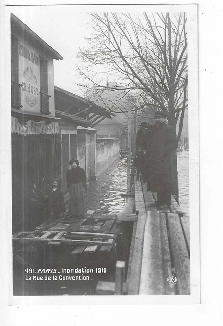 75  Paris  Inondation 1910  La Rue De La Convention