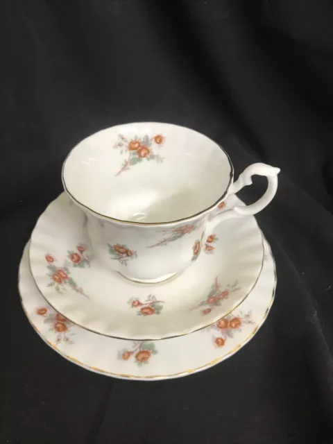 Richmond "June Rose" Bone China Floral Trio Set, Teacup, Saucer & Plate - VGC