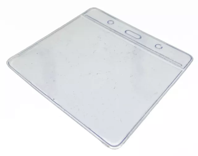 Clear ID Card Badge Pass Holder Pocket Plastic Wallet 5 Sizes Available FREEPOST