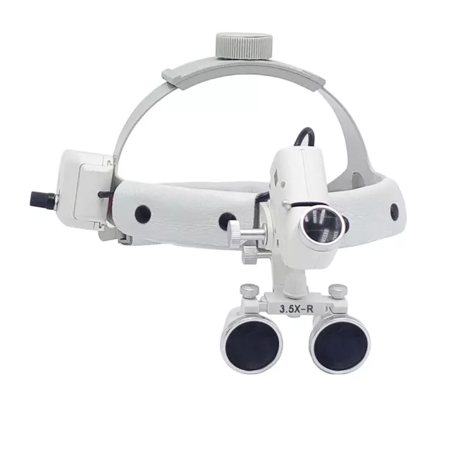 Lupa de lupas binoculares con diadema quirúrgica dental 3.5X con faro LED