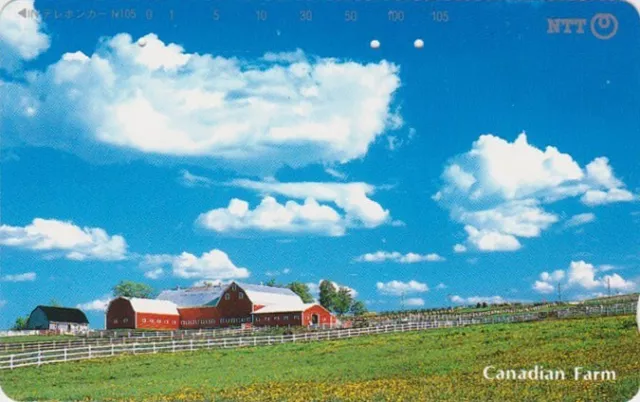 Télécarte JAPON - Site CANADA rel - FERME - CANADIAN FARM JAPAN phonecard