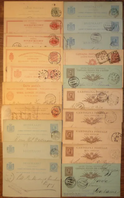 Europe 44x postcard whole thing around 1880 - o-S, DK, NL, B, CH, Rus, I, UK