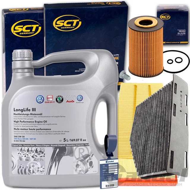 FILTERSET+5L ORIGINAL VW ÖL 1.6+2.0 TDI für TOURAN PASSAT GOLF 5 6 LEON AUDI A3 EUR 70,60